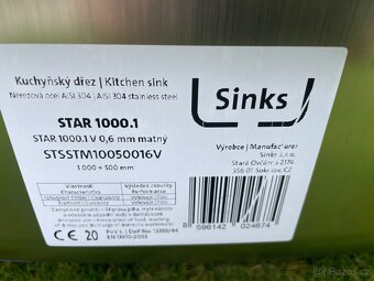Nový kuchyňský dřez sinks star 1000.1 - 3