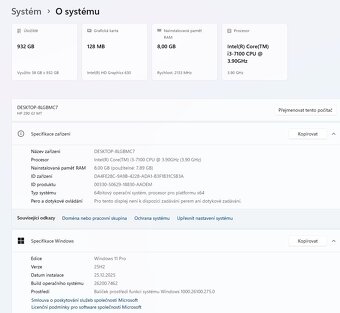 HP 290 G1 MT,i3-7100,WIN 11,HDD 1TB,RAM 8GB,monitor - 3