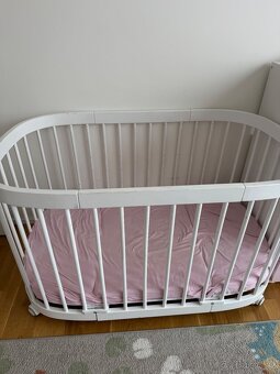 Tweeto postýlka bílá s matrací, nebesy a příslušenstvím - 3