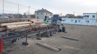 Pořez kulatiny kmenovou pásovou pilou - 3