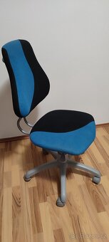 Rostoucí židle na kolečkách, modro-černá - 3