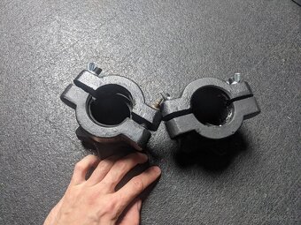 2x bezpečností uzávěry / objímky na 50mm olympijské tyče - 3