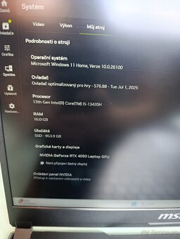 Prodám NTB MSI CYBORG 15 A13V - 3