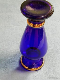 Zlacená luxusní váza z kobaltového skla - 3