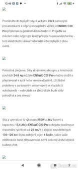 Prodám elektrické skládací kolo Engwe C20 PRO - 3
