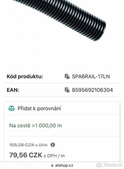 HADICE PA6 16,5x21,2MM RAIL CERNA AD21,2 - 3