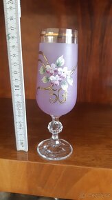 Novoborské sklo - sklenička k 50. výročí narozenin - 3