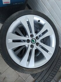 Prodám Origo Alu kola škoda Fabia Roomster 5x100 r18 trinity - 3