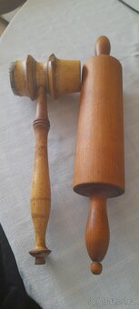Stará palička na maso a těžký váleček - 3