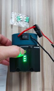 Adaptéry s vypínačem a pojistkou,pro Aku baterii Makita 18V - 3
