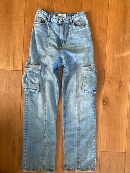 dvoje dívčí džíny 152-158 H&M+Lindex, tričko BERSHKA zdarma - 3