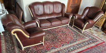 Luxusní italská kožená sedací souprava 3+1+1, 4334 - 3