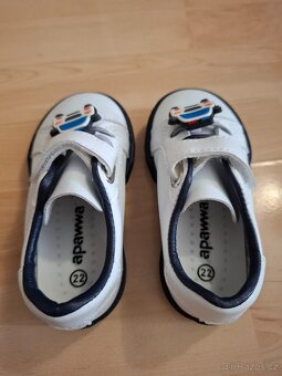 Botičky tenisky polobotky Apawwa velikost 22 bílo modré poli - 3