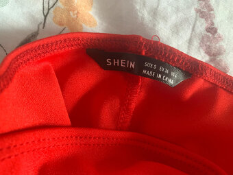 Červené šaty na ramínka vel. S - 3