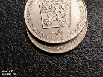 2 kčs 1990 obě varianty - 3