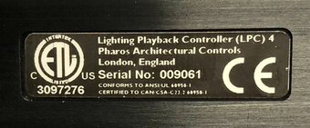 Pharos LPC 4 Lighting Playback Controller, 4 univerza - 3