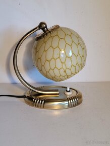 stará mosazná lampička, stolní pěkná lampa - 3