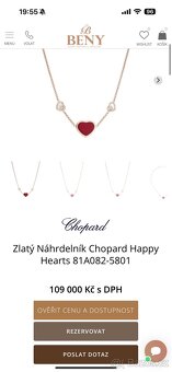 Chopard náhrdelník rosegold happy hearts - 3
