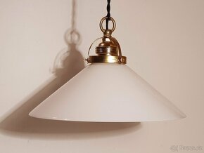 stahovačka, lustr, bílé stínidlo, možno více ks - 3