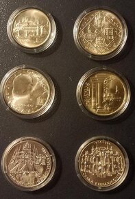 soubor 28 stříbrných mincí motiv Praha 1948 - 2020 - 3