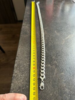 Pánský stříbrný řetízek 925, Pancer, 124.4g, 55cm, - 3