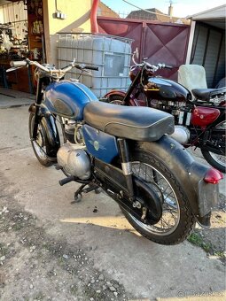 AJS model 14, anglický moto veterán 1961, bílé SPZ - 3
