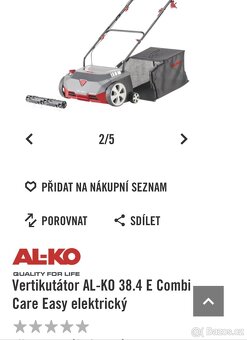 Vertikutátor a provzdušñovač AL-CO - 3