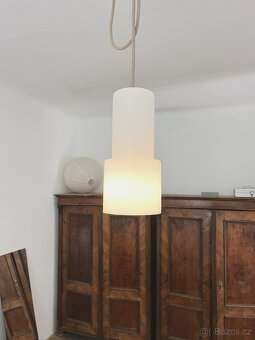 Vintage retro skleněné stropní svítidlo / lampa - 3
