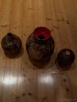 dekorativní sada keramických váz - 3
