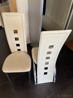 Jídelní židle v bílé barvě - 3