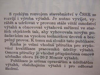 VÝTAHY - OPRAVY A ÚDRŽBA - kniha - 3