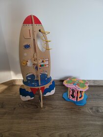 Montessori raketa, vhazovačka, skládačka, kostka - 3