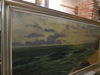 Obraz moře, 163 x 83 cm, signováno - 3