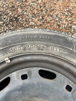 Letní pneu 165/70 R14 Dunlop + plechové disky 5J14 - 3