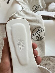 Hermes Oran blanc sandály - 3