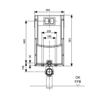 Conel VIS – WC prvek na zazdění pro závěsný klozet - 3