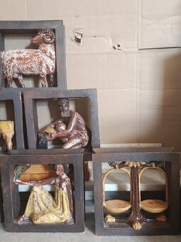 Staré dekorativní keramické kachle - 3