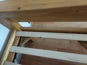 Dřevěná postel masiv + rošt 2ks - 3