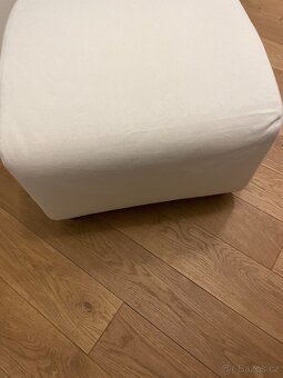 Podnožka- taburet, béžový, IKEA - 3