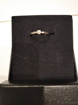 PRSTEN s diamantem stříbrný vel 52 - 3