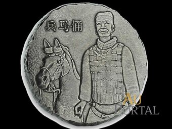 Stribrna investiční mince terracora army 5oz , 2019, antique - 3