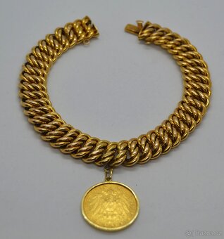 Zlatý náramek s mincí - 3