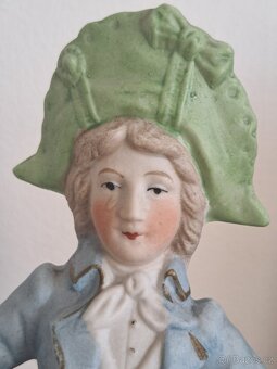Starožitné porcelánové párové sošky - 3