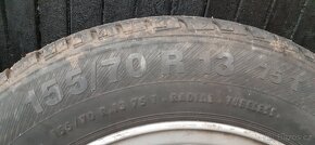 ALU disky 4x100 5,5j x 13 et38 + pneu 155/70 R13 - 3