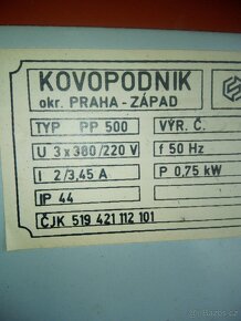 Prodám pásovou pilu PP 500 - 3