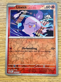 Pokemon TCG 3x Litwick, 2x Lampent, 1x Chandelure OBF combo - 3