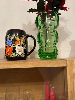 Porcelán sošky sklenice broušené sklo - 3