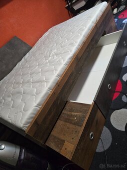 Postel 2000x1200mm včetně spodních šuplíků - 3