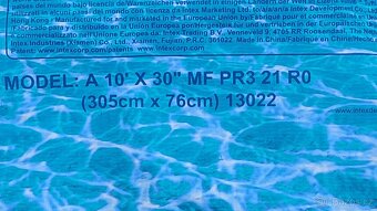 bazén 3x0,7 Intex, písková filtrace, solinátor - 3