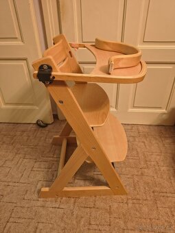 Dětská dřevěná rostoucí jídelní židlička - 3